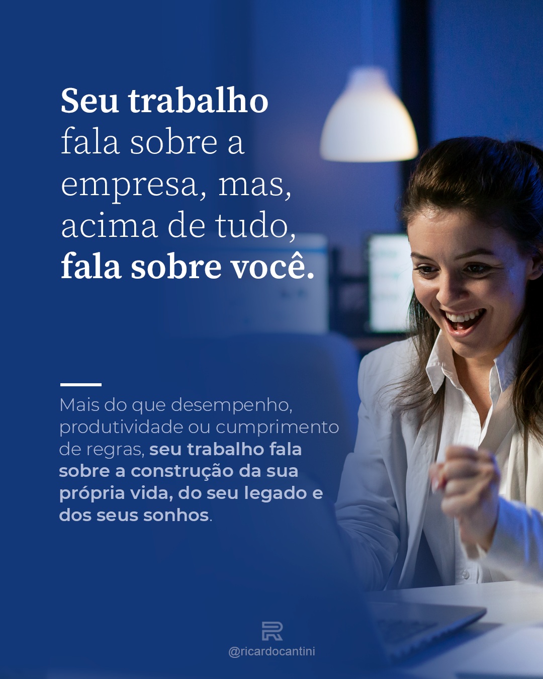 Por trás do trabalho que você realiza, existe algo maior: 

Quem você é.

É a sua identidade que dá sentido ao que você faz e ao legado que pretende deixar.
.
.
.
.
.
.
.
.
.
#trabalho #performance…